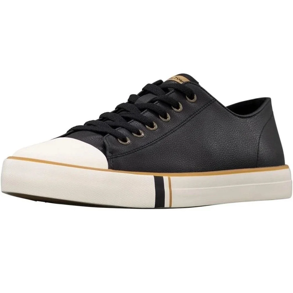 New Ben Sherman Men's Casual Sneakers Black Lace Up Shoes Size 9.5 Dorset LO LX